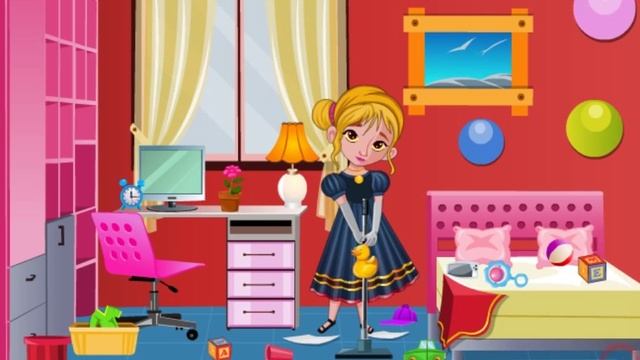 Frozen Anna Bedroom Cleaning (Холодное сердце: Анна убирает в спальне) смотреть онлайн