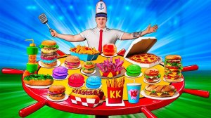 Ванзай Приготовил ВСЁ Меню Красти Краб из Спанч Боба!