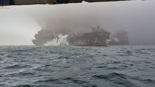 В северном море столкнулись военный танкер США и португальский сухогруз с химикатами на борту🤔 смотреть онлайн