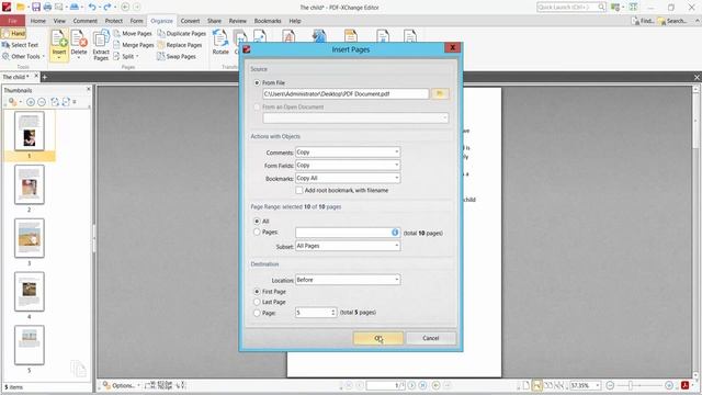 How to insert multiple pdf files into another pdf file in PDF X-Change Editor смотреть онлайн