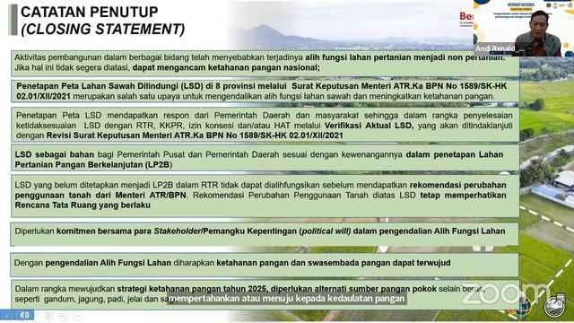 Webinar Nasional - Pengendalian Lahan Sawah DiLindungi, Antara Pembangunan Dengan Ketahanan Pangan смотреть онлайн