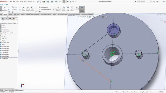 Mini Blender Pulley for Rope in Solidworks (part 7/15) смотреть онлайн