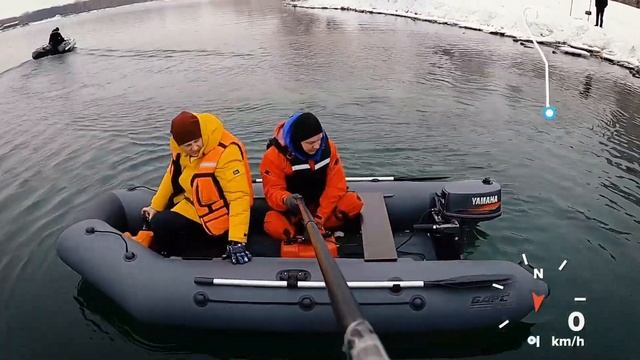 Выход на глисс с 5 л.с. мотором лодке на Барс 3400 НДНД смотреть онлайн