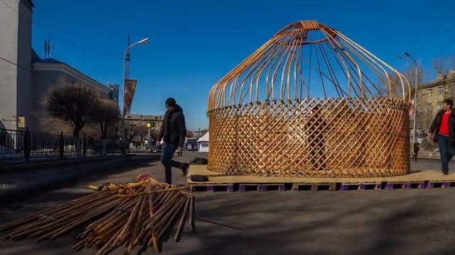 Yurt mounting - timelapse 720p смотреть онлайн