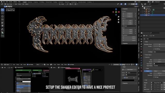 FAST | GHOSTLY FONT 3D BLENDER BEGINNER LEVEL смотреть онлайн