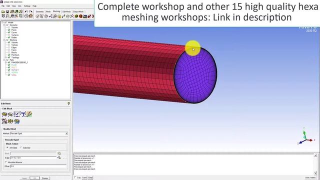 90 deg high quality hexa meshing in ICEMCFD 2020 R2 смотреть онлайн