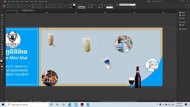 Menu for restaurant with Indesign смотреть онлайн