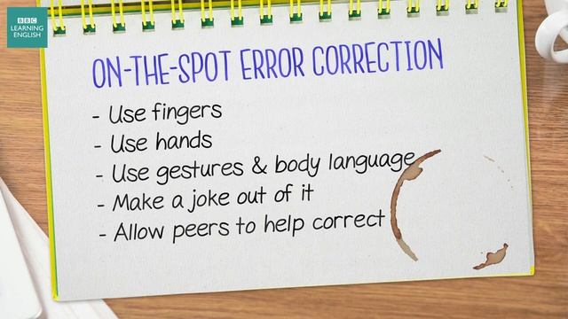 The Teachers' Room： Correcting errors