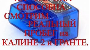 Смотрим РЕАЛЬНЫЙ пробег на КАЛИНЕ 2 и ГРАНТЕ. На что  способна ELM 327..mp4