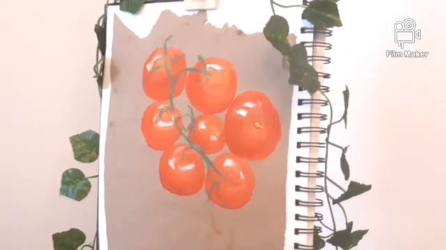 Paint with me// gouache tomatoes 🍅🍅 смотреть онлайн