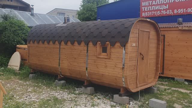 Баня бочка "Квадро" 5 метров на 3 секции купить в Дзержинске. смотреть онлайн