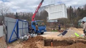Титан Агроном погреб пластиковый установка манипулятором [купить пластиковый погреб для дачи]