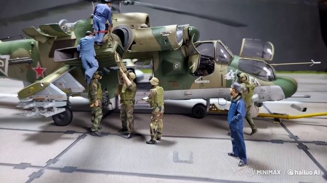 Ми-35М, Звезда 1/48. Чудеса нейросети.