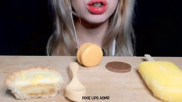 ASMR Yellow Foods. Satisfying Eating Sounds.