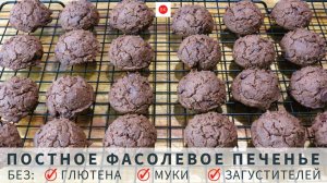 Постное ШОКОЛАДНО-ФАСОЛЕВОЕ ПЕЧЕНЬЕ Без Муки, Загустителей, Глютена