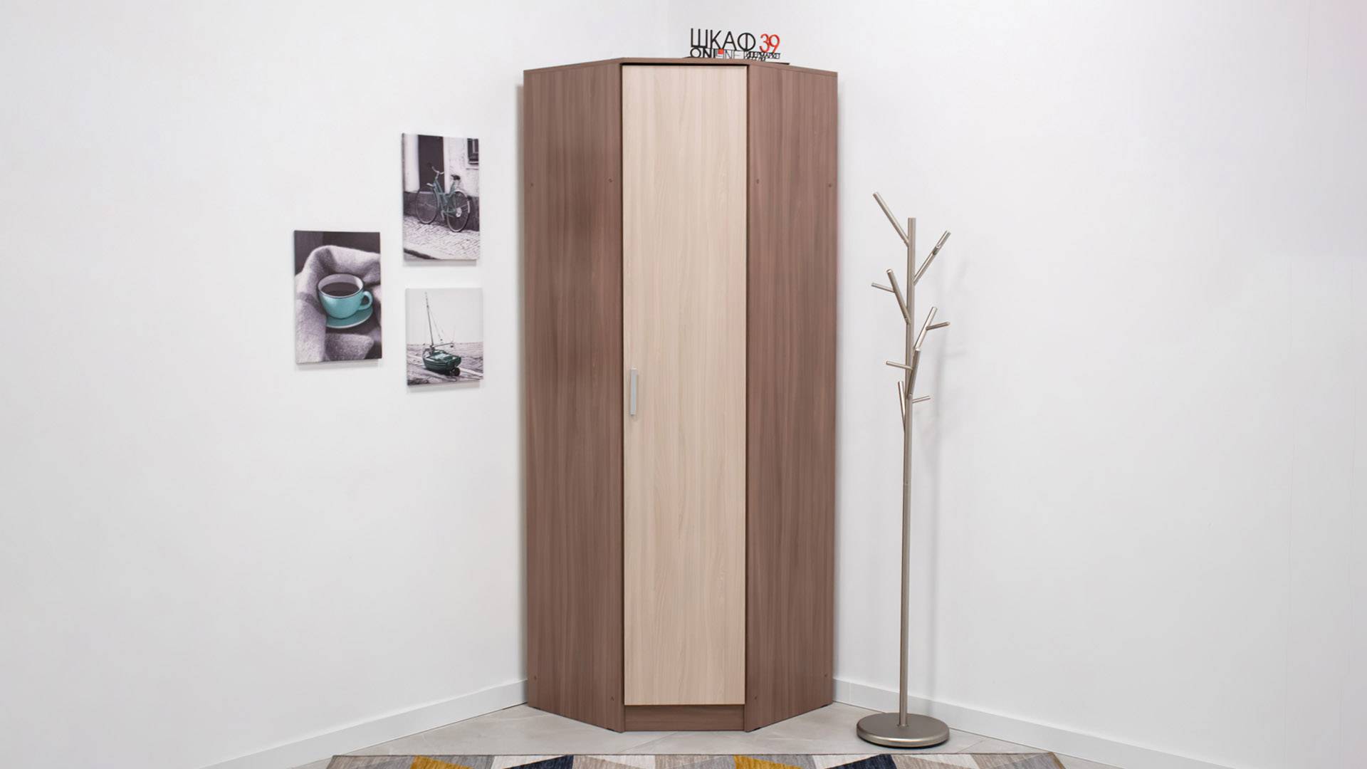 Эко Шкаф Угловой Ясень темный шимо светлый смотреть онлайн