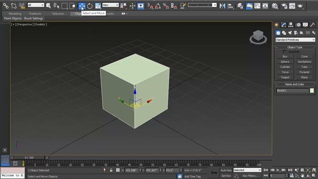 3Ds Max Tutorial - Move - Scale - Rotate смотреть онлайн