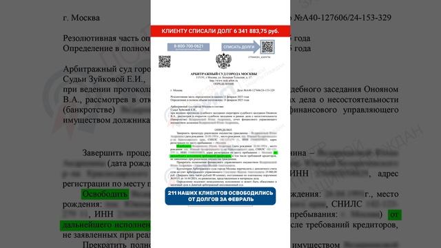ПЮ. Банкротство ФЛ. Судебные решения 2025 Итоги за ФЕВРАЛЬ