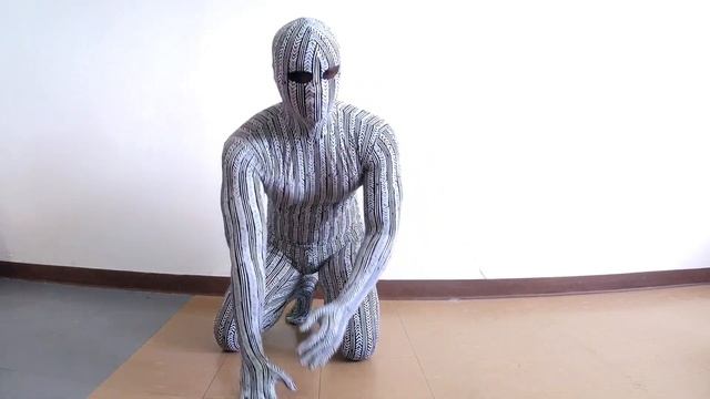 Review Zentai [4K2160p-60fps] : Zentai Full Body Suit With Seamless Vector Pattern - White / Black