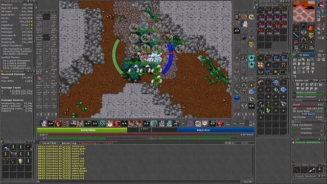 Tibia Elite Knight 253(250+) Solo Hunt/Port Hope Carnivora's Rocks/1.75kkExp/Hour 150%Profit 350k/h смотреть онлайн