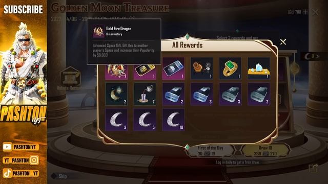 Free Mythic Set Free UC Free 50000 Popularity For Everyone | New Event Golden Moon Treasure | PUBGM
