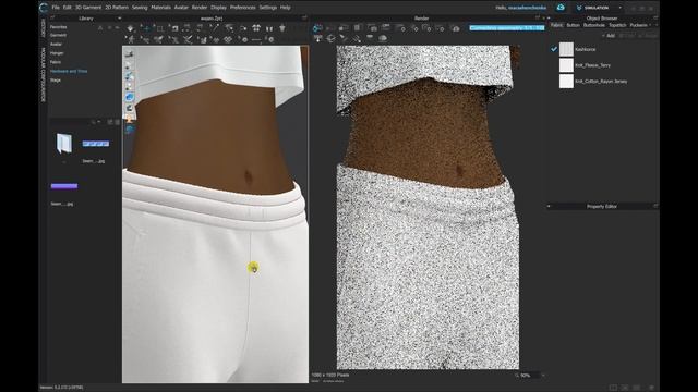 Визуализация спортивных брюк в Clo3d смотреть онлайн