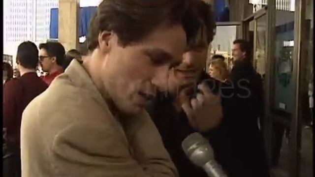 Michael Wincott And Gary Oldman Meet At The Premiere Of 'The Three Musketeers' (1993)
