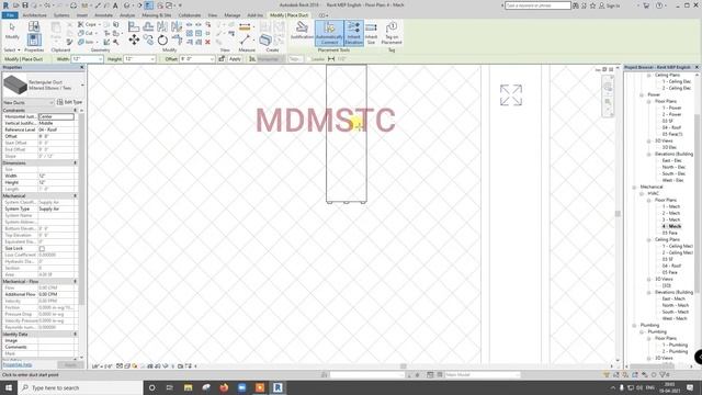 Ducting - Diffuser (Air Terminal) to AHU in Revit MEP смотреть онлайн