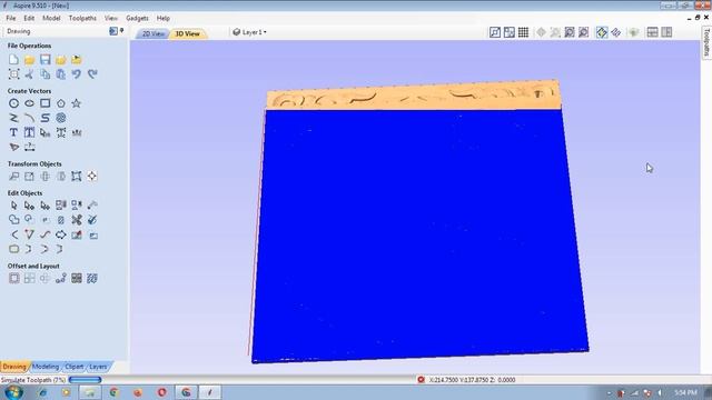 How To Make 3d Design In Aspire 9.5 #cncmachine Vector Aspire,cnc 3D Design