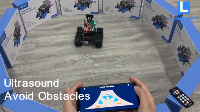 LAFVIN DIY Mini Tank Robot Car Kit For Arduino Uno R3 Stem /Mixly Blocks Coding/Support Android App смотреть онлайн