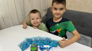 Распаковка КБ красное белое морская фауна, неон мяши,  фиджет змейога