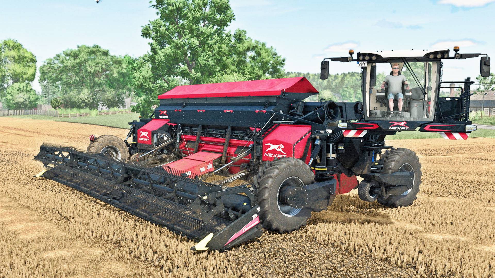 Farming Simulator 25 / Карта Zielonka / Новый мегакомбайн NEXAT убирает пшеницу! смотреть онлайн