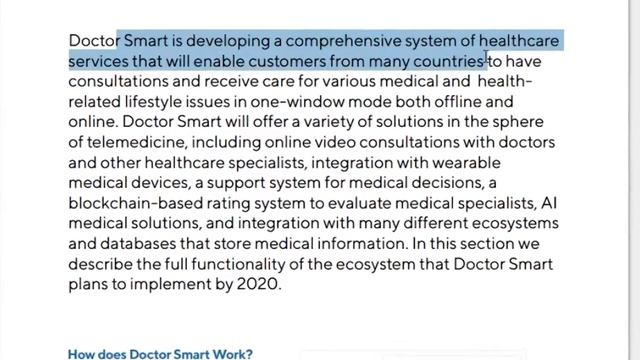 #DoctorSmart ICO DoctorSmart | Обзор WhitePaper смотреть онлайн