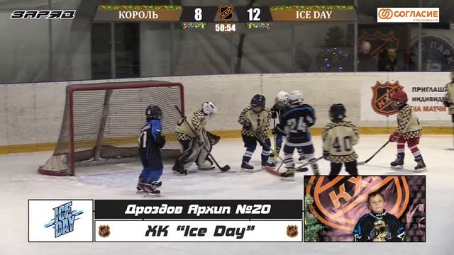 Дроздов Архип №20 ХК Ice Day Лучший игрок матча