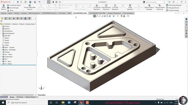 #51 Define Machine With Solidworks Cam. Học SOLIDWORKS CAM (P1). смотреть онлайн