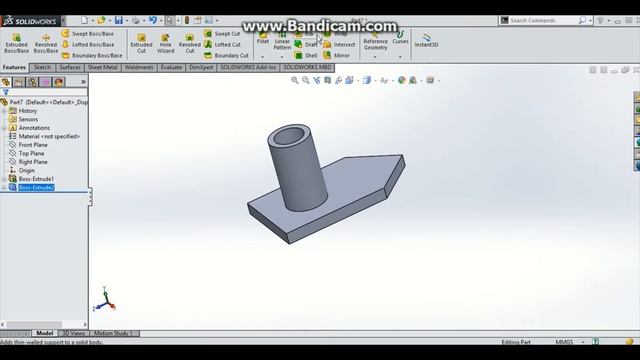 SolidWorks Tutorial | 6 Exercise | 3D Studio | Extrude | Rib смотреть онлайн