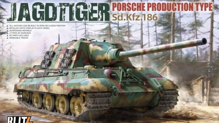 Распаковка Takom 1/35 8003 Jagdtiger Sd.Kfz. 186 Porsche Production Type
