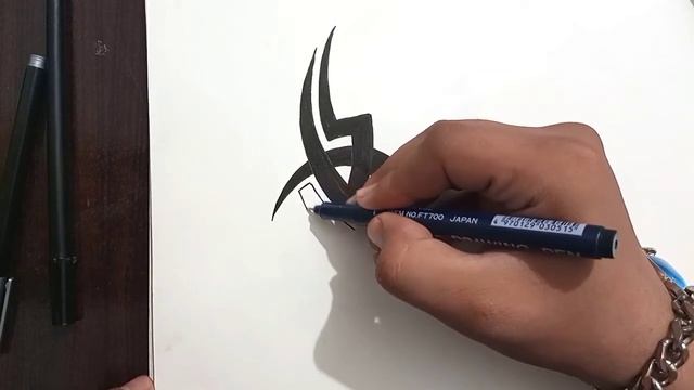 Easy Shoulder💪 Tribal Tattoo Design For Boys | How To Draw A Cool Vector Spiky Tribal Tattoo Drawin