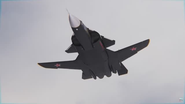 Российский самолет с обратной стреловидностью крыла Су-47 Беркут смотреть онлайн