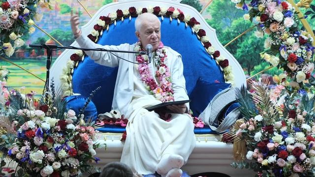 10.03.25 Ответное слово Е.М. Чайтанья Чандра Чарана прабху в день Вьяса-пуджи. смотреть онлайн