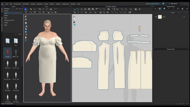 Автоматическая градация изделий в Clo3d на аватар из 3dlook me смотреть онлайн