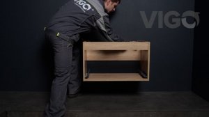 Монтаж подвесной тумбы со столешницей