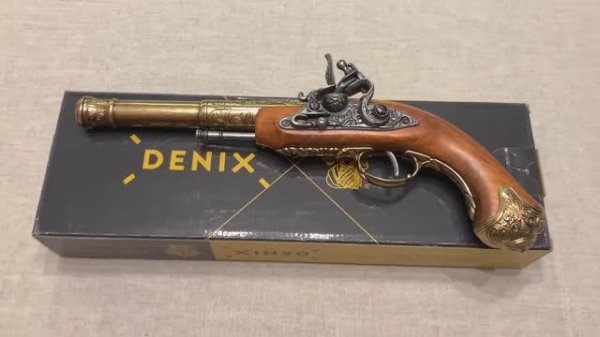 Пистолет кремневый леворукий Индия, Flintlock pistol left-handed, India XVIIIth. C., Denix 1296/L