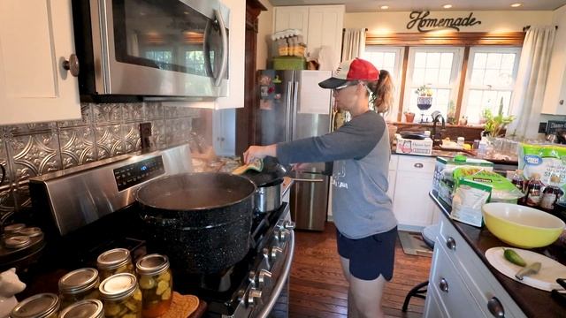 My Canning Marathon | Strawberry Jam, Blueberry Pie Filling, & Pickles - All In ONE Day!