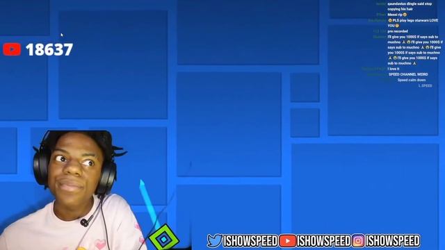 IShowSpeed PLAYS GEOMETRY DASH TROLLED EXE!! смотреть онлайн