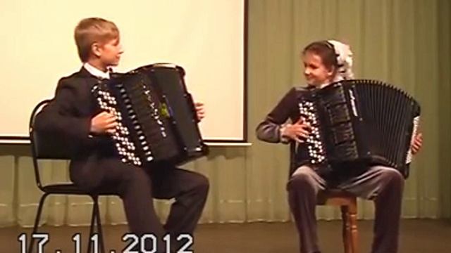 М. Огинский "Полонез" дуэт баянистов "Донские звёздочки" Дмитрий Козюк и Александра Михайлова смотреть онлайн