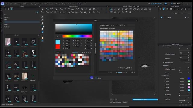 Стразы в Clo3d