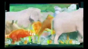 Bigger animal stampede green screen