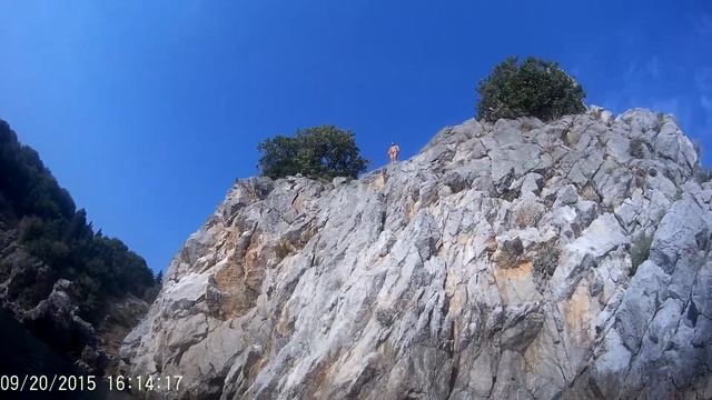 Прыжки в воду со скал. Экстрим. Sergey Novikov. Go Pro. 2015 Крым.