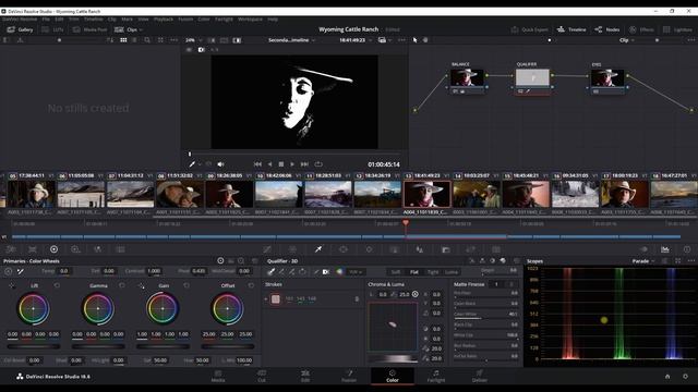 DaVinci Resolve 18 //// Урок 4 /// COLOR // Часть 7 / Совместное использование Qualifier и Window смотреть онлайн